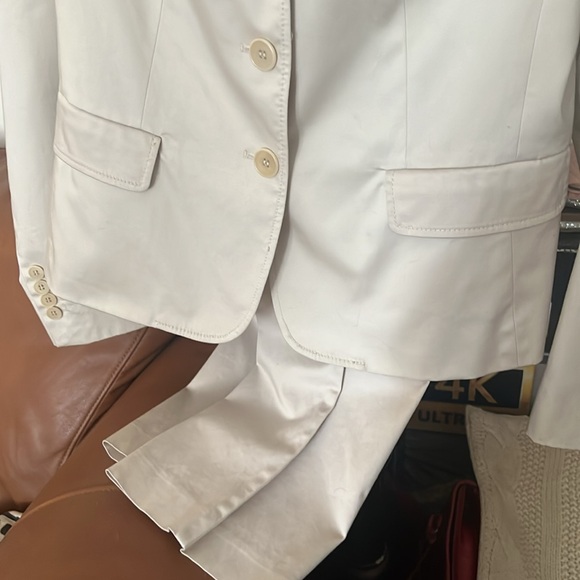 TALBOTS LIGHT KHAKI PANTSUIT/Blazer/Pants Size 10 - Picture 4 of 10